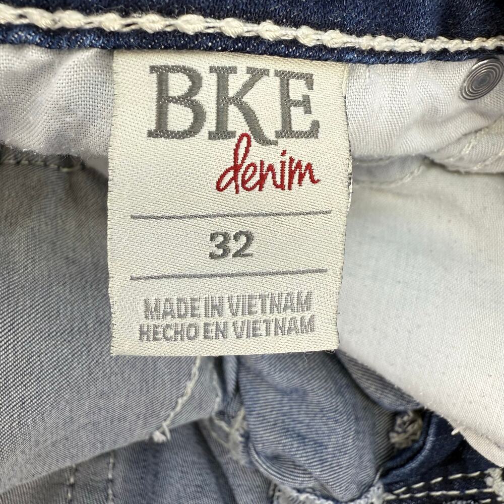 BKE Denim Culture Jeans Womens 32 (14) Blue Straight leg Mid Rise Preppy Casual - Picture 7 of 14